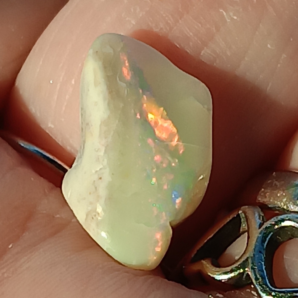 Australian Opal Pendant Lightning Ridge Double Sided Sterling Silver - Picture 4 of 16